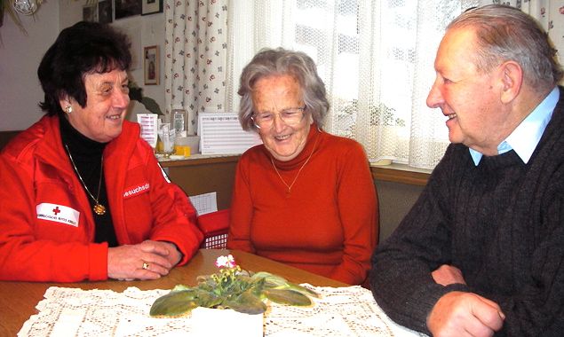 Die Mitarbeiter des Besuchsdienstes des Roten Kreuzes sind gern gesehene Besucher