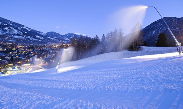 So ungefähr soll die Piste bis zum Skirennen aussehen. Fotos: EXPA Pictures