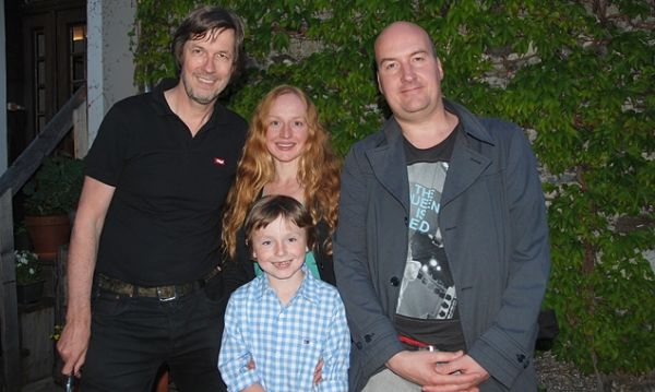 Johannes Köck, Brigitte Hobmeier, Samuel Jung und Dirk Regel drehen in Osttirol. Foto: Cine Tirol