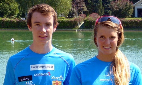 Michael Singer und Klara Fuchs sind im Triathlon europareif.