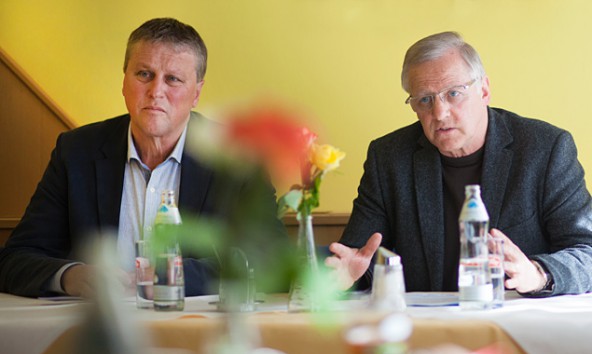 Sepp Mayr (links) leitet den Planungsverband Lienzer Talboden, Erwin Schiffmann jenen im Pustertal. Foto: Dolomitenstadt/Egger