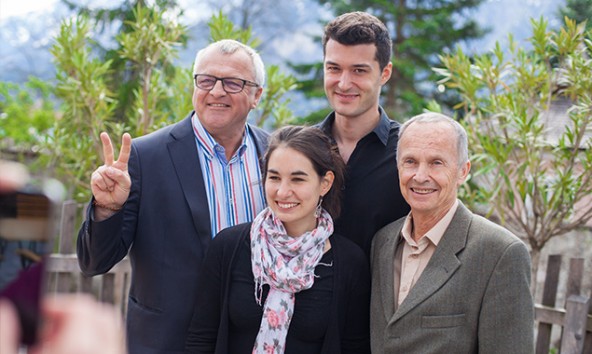 Gerhard Heilingbrunner, Präsident des Umweltdachverbands, Mathilde Stallegger, Naturschutz-Referentin des Umweltdachverbands, Gabriel Olbrich, Experte vom Kuratorium Wald und Wolfgang Retter, Naturschutzreferent des Lienzer Alpenvereins präsentierten einen Natura 2000 Diskussionsentwurf. Foto: Dolomitenstadt/Egger