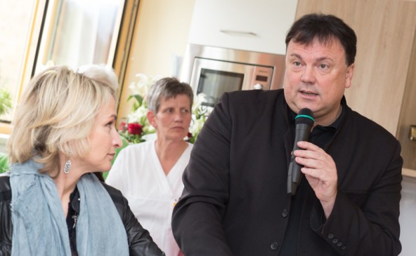 Der Matreier Bürgermeister Andreas Köll und die Lienzer Bürgermeisterin Elisabeth Blanik bei der Eröffnung.