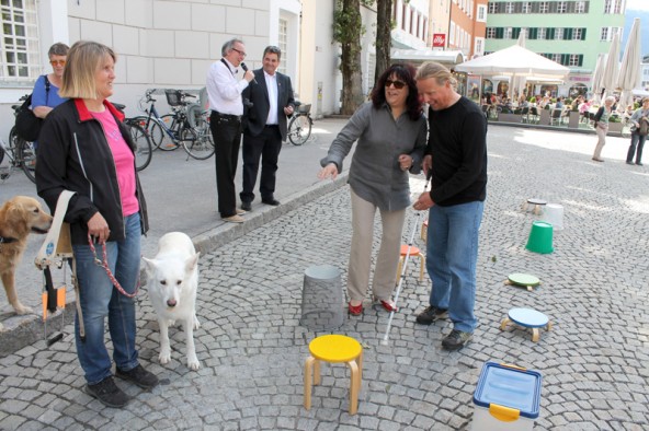 Auch Blind Climber Andy Holzer besuchte eine "einzigARTig"-Veranstaltung. Foto: Stadt Lienz/Lenzer