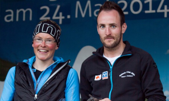 Die Tagessieger Irmgard Huber und Daniel Hackhofer waren die Tagessieger beim Römerlauf in Dölsach. Foto: Stefan Tschapeller