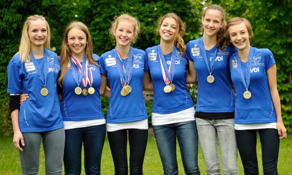 Die erfolgreichen Athletinnen v.l.: Sofie Abl, Sophie Oberhammer, Tanja Oberegger, Lea Amort, Ruth Hölzl, Marie Oberhammer. Foto: RC Figaro Lienz