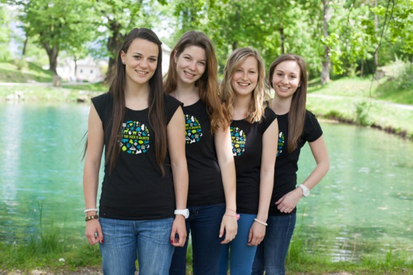 Lara Raffaela Iglesias, Tatjana Brandner, Verena Walder und Chiara Schett bilden Herzklang. Für ihren Charityevent sind sie auf der Suche nach jungen, frischen Bands aus Osttirol und der Umgebung. Foto: Dolomitenstadt/Egger