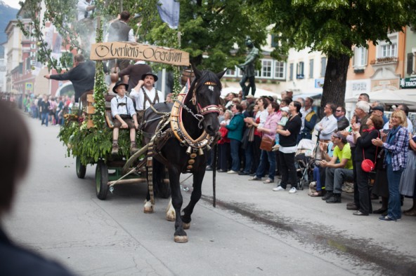 Pferde aus Osttirol und Oberkärnten zogen die geschmückten Wägen. Fotos: Michael B. Egger