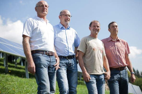 Die Macher: Betriebsleiter Konrad Jungmann, Bürgermeister Bernhard Schneider,  Obmann Markus Lukasser, Geschäftsführer Harald Stocker (v.l.). Fotos: Dolomitenstadt/Egger