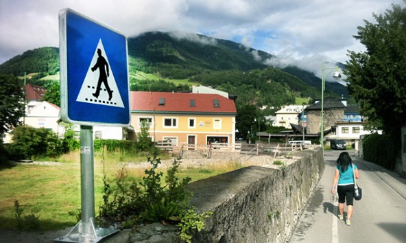 Stegergarten mit Mühlgasse in Lienz