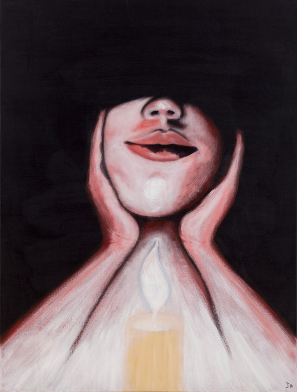 Judith Goritschnig: "Vorfreude", Acryl auf Leinwand, 80 cm x 60 cm