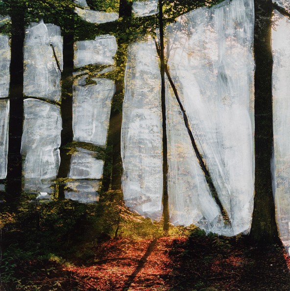 Thomas Riess: "Landschaftsscan", Mixed media, 2012,  20 cm x 20 cm