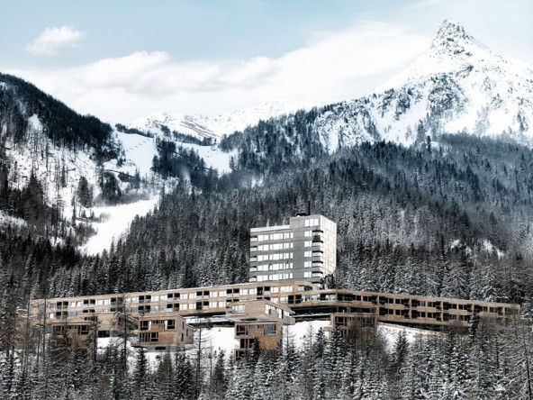 Gradonna Mountain Resort, Kals am Großglockner: "Zeitgemäße Interpretation alpiner Architektur ohne Klischees und Versatzstücke" (Foto: Günther Egger)