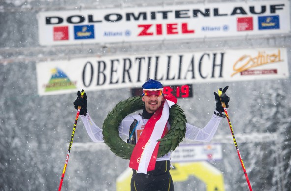 Champion im Classicrace beim Dolomitenlauf in Obertilliach: Eric Thomas aus Deutschland.