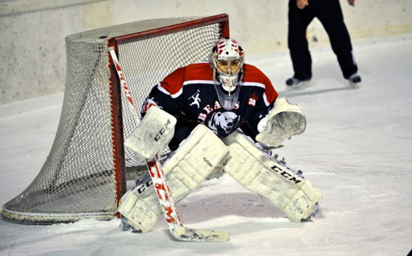 Toblach Goalie Fabian Seeber wurde im Penaltyschießen zum "Man of the Match".