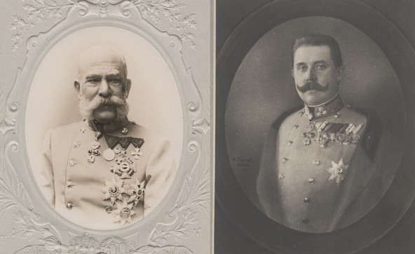 Für Kaiser Franz Josef (links) gab's Bergfeuer zur Begrüßung, Thronfolger Franz ferdinand kam mit dem Automobil. Damals eine Sensation. Fotos: TAP