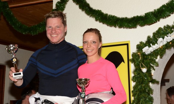 Vereinsmeister Ski-Alpin 2015: Manfred Kleinlercher und Verena Stemberger. (Foto: Sportunion St. Veit i.D.)