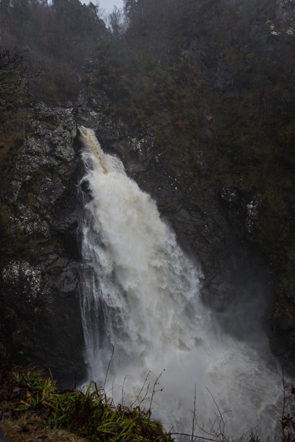 Die Falls of Foyers beeindrucken nicht nur durch ihre torfige Farbe.