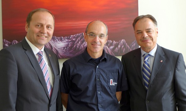 Sicherheitsreferent LHStv Josef Geisler, Bernd Noggler und Aufsichtsratsvorsitzender Herbert Walter.