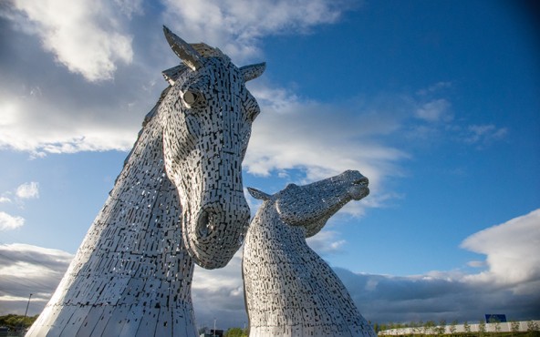 Die Kelpies beeindrucken durch ihre immense Größe.