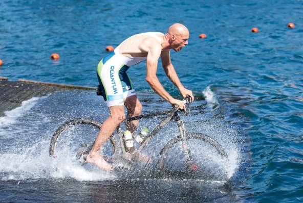 Wonach sich alle nach  610 Kilometer Radlfahren sehnten? Nach eine Runde Schwimmen!