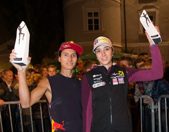 Rustam Gelmanov und Kathi Posch sind die Free Solo Masters von Lienz 2015.