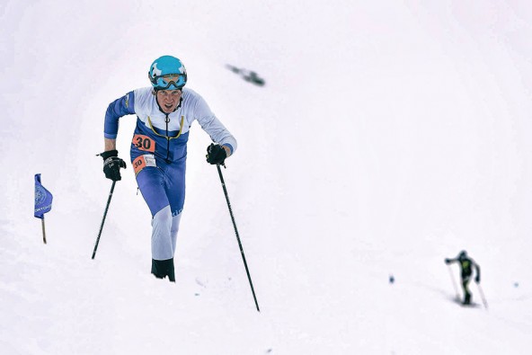 Auf und davon – das ist der Modus, in dem Manuel Seibald heuer beim Skiberglauf unterwegs ist. Foto: Willi Seebacher